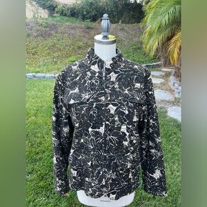 Chico’s Black/White Floral Jacket
